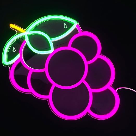 葡萄霓虹灯 led 霓虹灯 水果霓虹灯 游戏室 墙壁装饰 水果店 商务标志